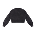 Amulette Logo Balloon Sleeve Cropped Sweater